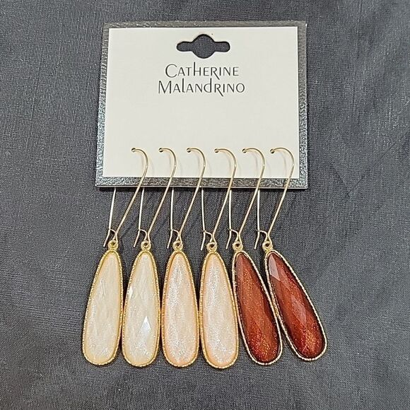 BRAND NEW CATHERINE MALANDRINO DANGLING DROP WOMEN"S EARRINGS - Picture 6 of 12